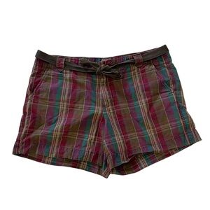 GAP Dark Plaid Shorts with Belt 🤍